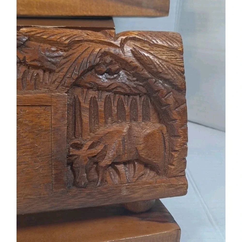 Pair Of Hand Carved 15
